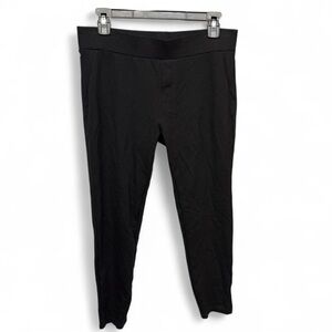 Matty M Black Ponte Leggings with Back Pockets - Size Medium